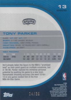 2005-06 Finest - Refractors Gold #13 Tony Parker Back