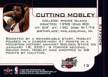 2001-02 Fleer Exclusive #13 Cuttino Mobley Back