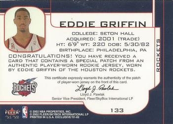 2001-02 Fleer Exclusive #133 Eddie Griffin Back