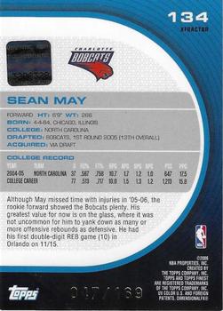 2005-06 Finest - Refractors Red #134 Sean May Back