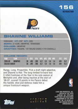 2005-06 Finest - Refractors Red #156 Shawne Williams Back
