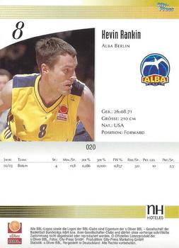 2003 City-Press BBL Playercards #20 Kevin Rankin Back
