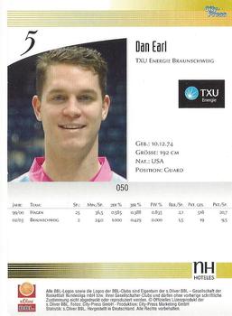 2003 City-Press BBL Playercards #50 Dan Earl Back