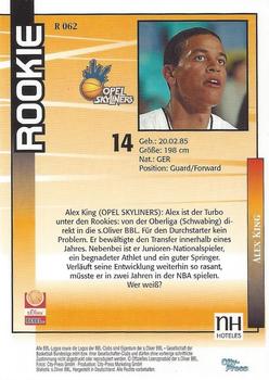 2003 City-Press BBL Playercards #62 Alex King Back
