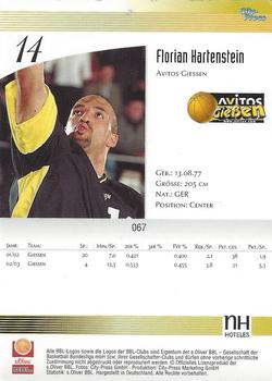 2003 City-Press BBL Playercards #67 Florian Hartenstein Back