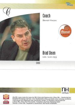 2003 City-Press BBL Playercards #86 Brad Dean Back
