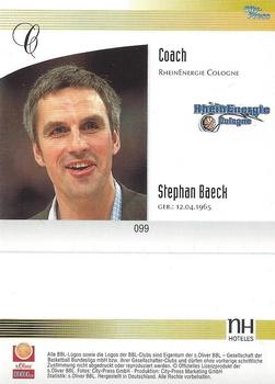 2003 City-Press BBL Playercards #99 Stephan Baeck Back