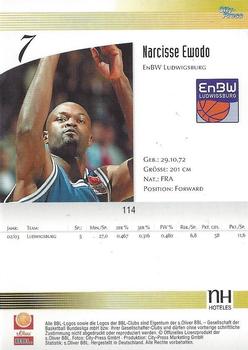 2003 City-Press BBL Playercards #114 Narcisse Ewodo Back
