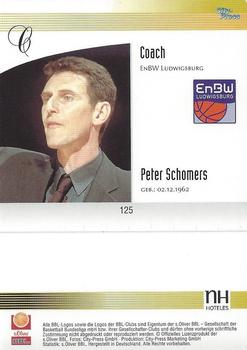 2003 City-Press BBL Playercards #125 Peter Schomers Back