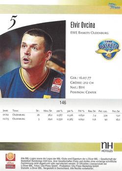 2003 City-Press BBL Playercards #146 Elvir Ovcina Back