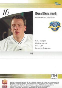 2003 City-Press BBL Playercards #148 Marco Adamczewski Back