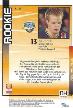 2003 City-Press BBL Playercards #149 Jorg von Dollen Back