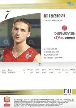 2003 City-Press BBL Playercards #163 Jim Cantamessa Back