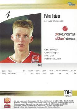 2003 City-Press BBL Playercards #165 Peter Heizer Back