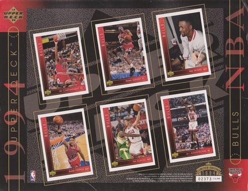 1994 Upper Deck Authenticated Chicago Bulls #NNO Bill Cartwright / Horace Grant / Pete Myers / Scottie Pippen / Toni Kukoc / B.J. Armstrong Front