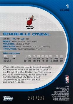 2005-06 Finest - X-Fractors #1 Shaquille O'Neal Back