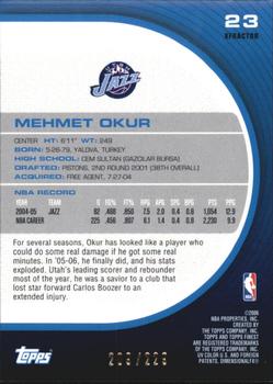 2005-06 Finest - X-Fractors #23 Mehmet Okur Back