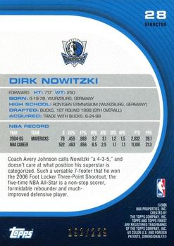 2005-06 Finest - X-Fractors #28 Dirk Nowitzki Back