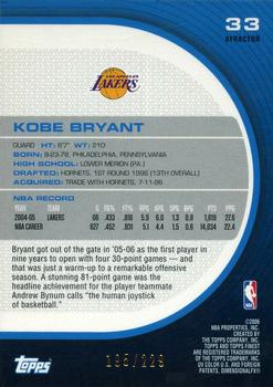 2005-06 Finest - X-Fractors #33 Kobe Bryant Back