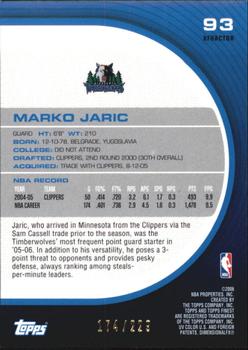 2005-06 Finest - X-Fractors #93 Marko Jaric Back