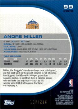 2005-06 Finest - X-Fractors #99 Andre Miller Back