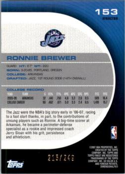 2005-06 Finest - X-Fractors #153 Ronnie Brewer Back