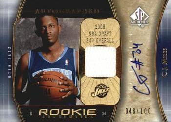 2005-06 SP Authentic - Limited Rookie Autographs #124 C.J. Miles Front