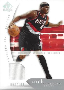 2005-06 SP Authentic - Limited Warm Ups #72 Zach Randolph Front