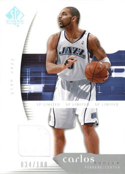 2005-06 SP Authentic - Limited Warm Ups #86 Carlos Boozer Front