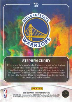 2021-22 Panini Origins #30 Stephen Curry Back