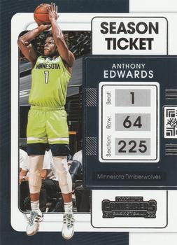 2021-22 Panini Contenders #5 Anthony Edwards Front