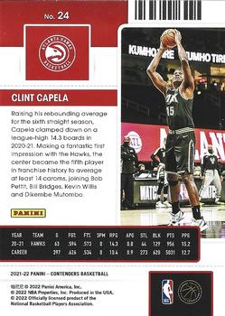 2021-22 Panini Contenders #24 Clint Capela Back