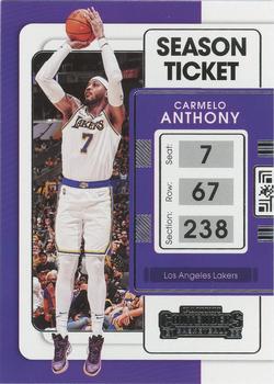 2021-22 Panini Contenders #82 Carmelo Anthony Front