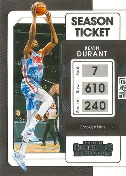 2021-22 Panini Contenders #84 Kevin Durant Front