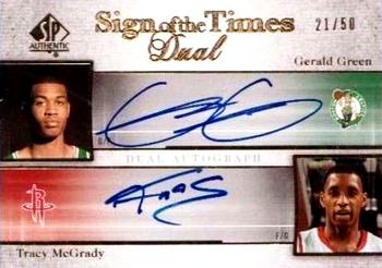 2005-06 SP Authentic - Sign of the Times Dual #SD-GM Gerald Green / Tracy McGrady Front