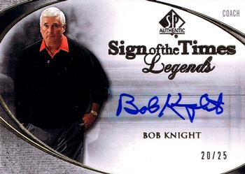 2005-06 SP Authentic - Sign of the Times Legends #SOTT-BK Bob Knight Front