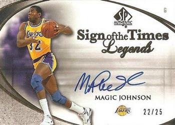 2005-06 SP Authentic - Sign of the Times Legends #SOTT-MA Magic Johnson Front