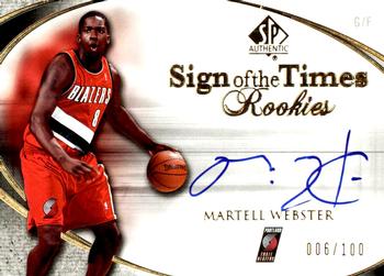 2005-06 SP Authentic - Sign of the Times Rookies #SOTT-WE Martell Webster Front