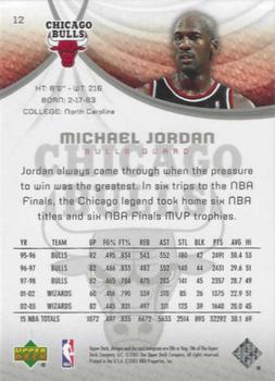 2005-06 SP Game Used - Silver Spectrum #12 Michael Jordan Back