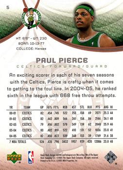 2005-06 SP Game Used - Bronze #5 Paul Pierce Back