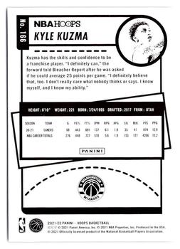 2021-22 Hoops - Purple #166 Kyle Kuzma Back