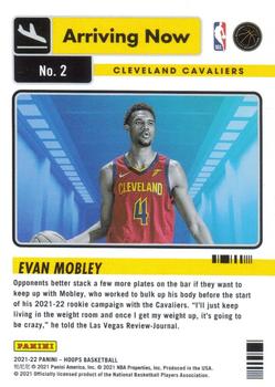 2021-22 Hoops - Arriving Now #2 Evan Mobley Back