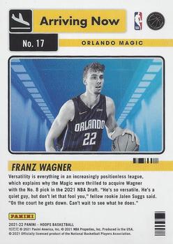 2021-22 Hoops - Arriving Now #17 Franz Wagner Back