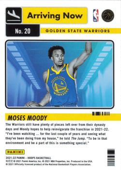 2021-22 Hoops - Arriving Now #20 Moses Moody Back