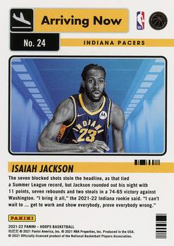 2021-22 Hoops - Arriving Now #24 Isaiah Jackson Back