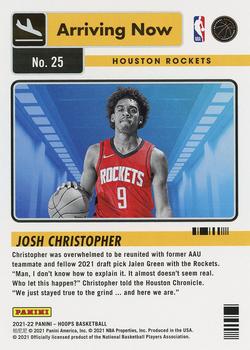 2021-22 Hoops - Arriving Now #25 Josh Christopher Back
