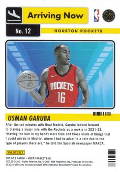 2021-22 Hoops Winter - Arriving Now Holo #12 Usman Garuba Back