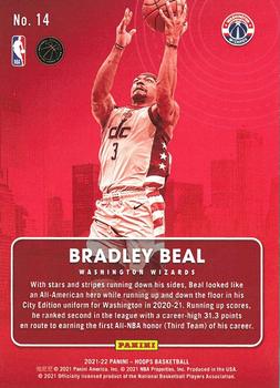 2021-22 Hoops - City Edition #14 Bradley Beal Back