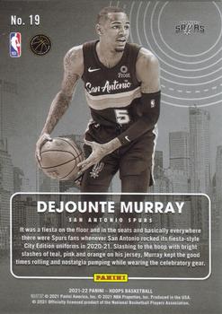 2021-22 Hoops - City Edition Holo #19 Dejounte Murray Back