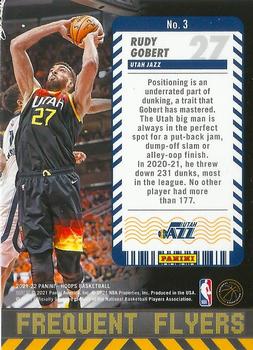 2021-22 Hoops - Frequent Flyers #3 Rudy Gobert Back
